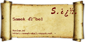 Samek Ábel névjegykártya