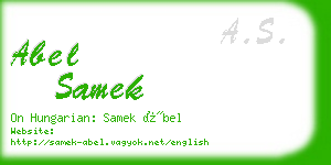 abel samek business card
